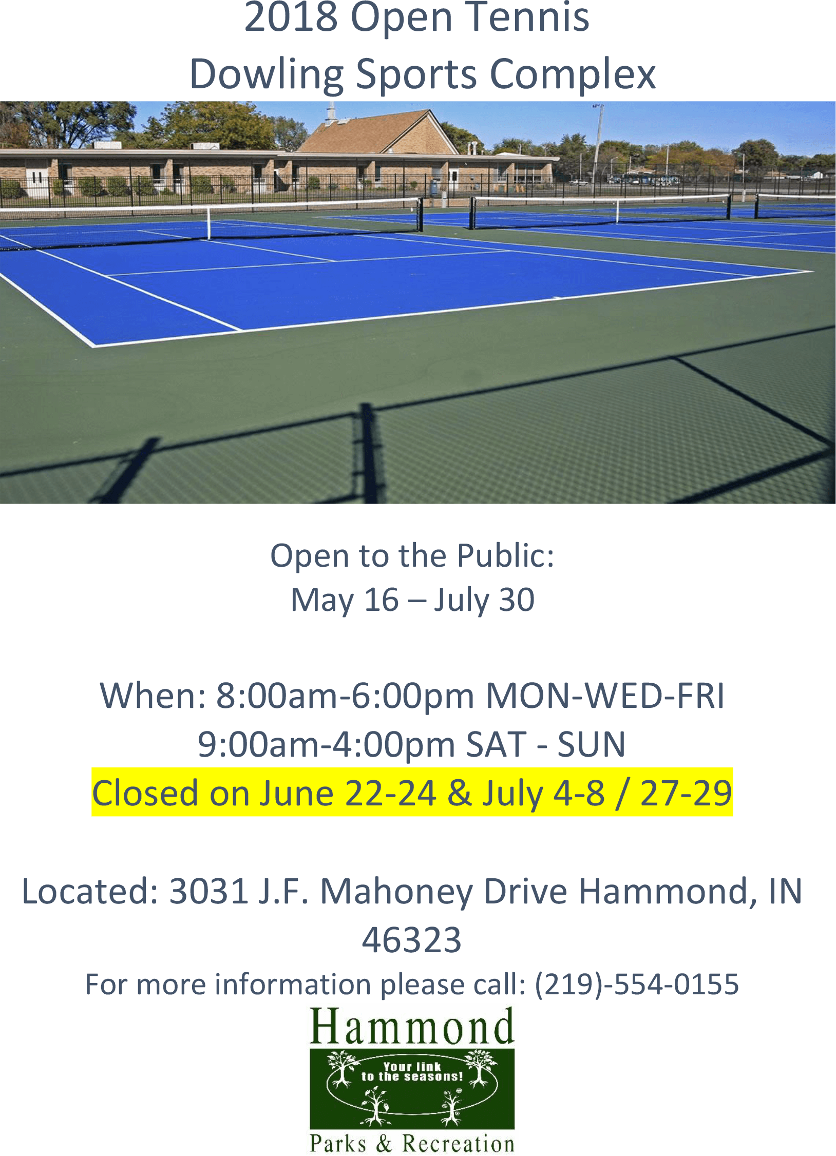 Open Tennis at Dowling Park