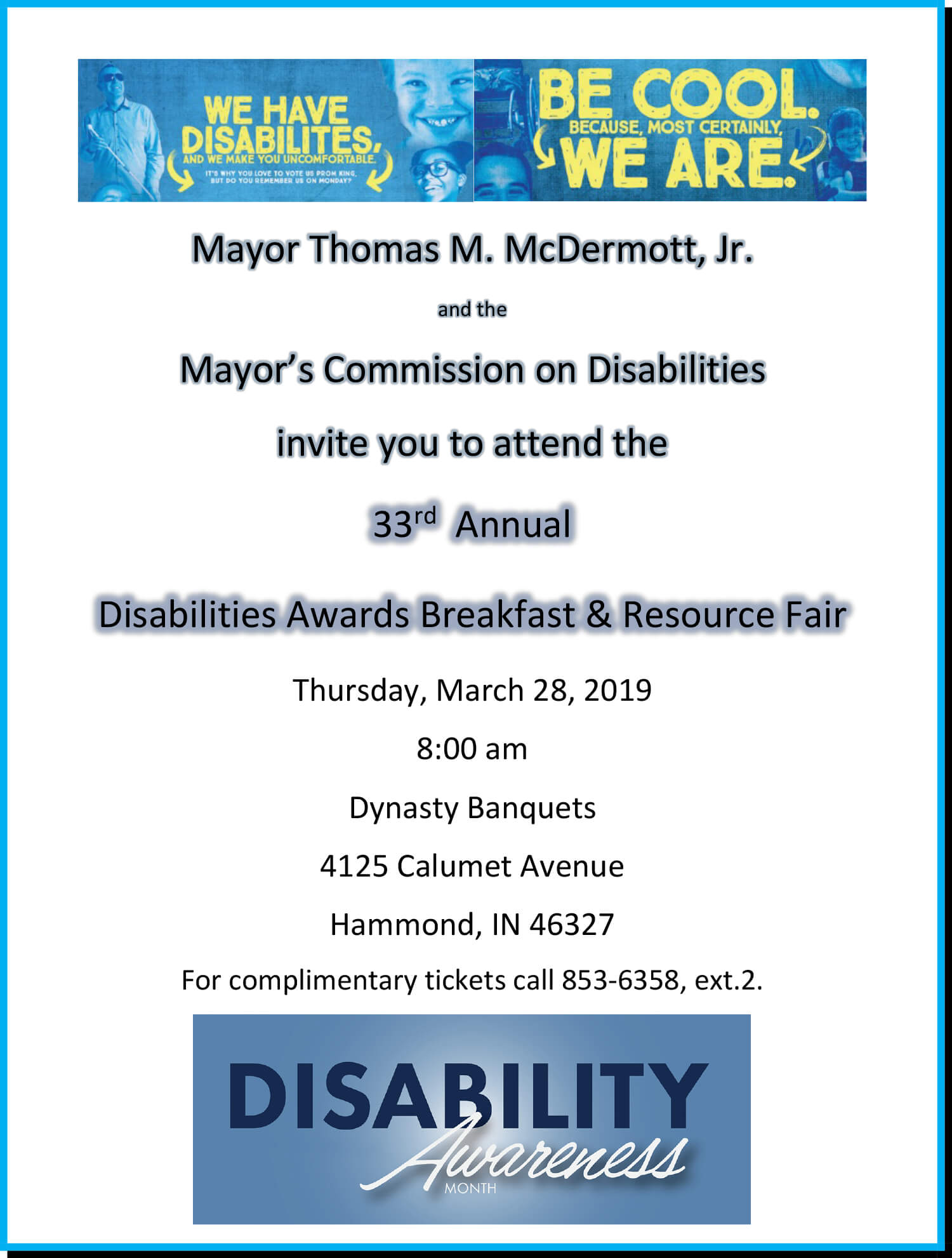 33rdAnnual Disabilities Awards Breakfast
