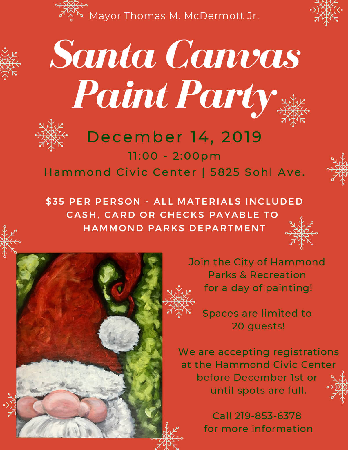 Santa Canvas Paint Party