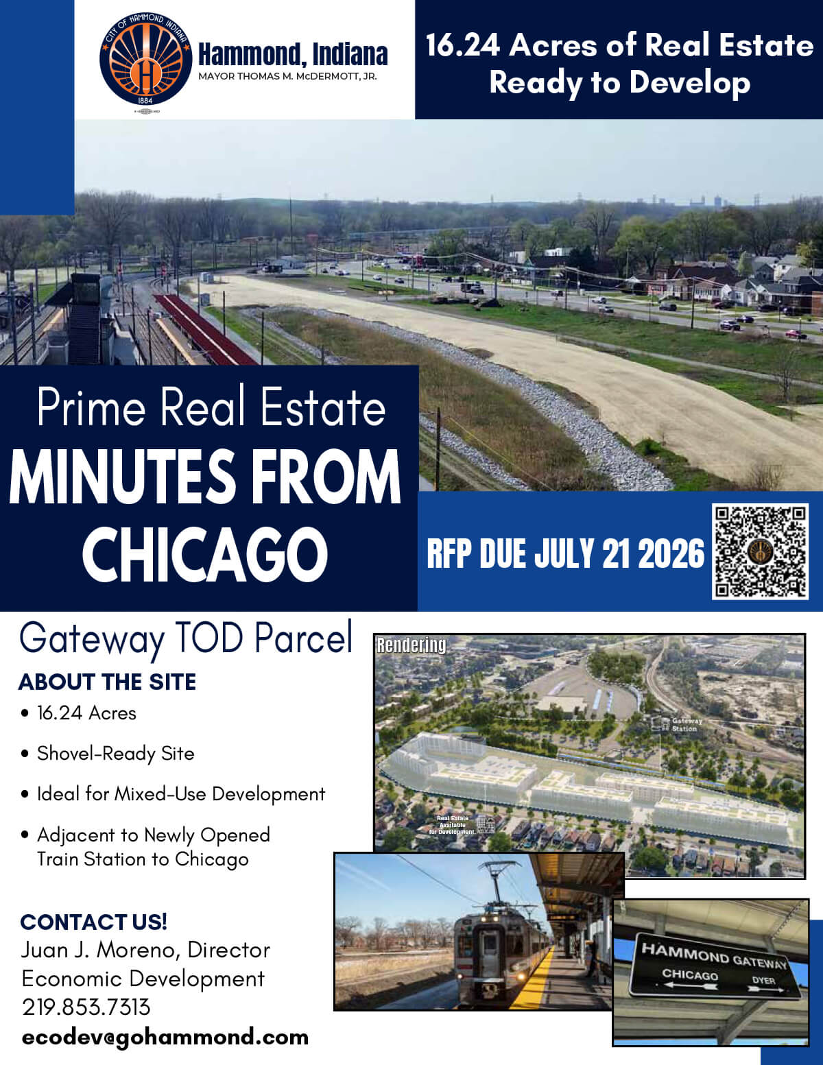 Flyer for the Gateway TOD Parcel RFP.